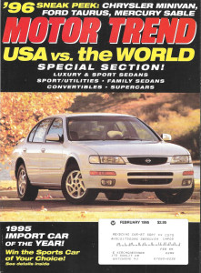 MOTOR TREND 1995 FEB - '70-74 CHALLENGERS, SHOOTOUTS - 2 COVERS*